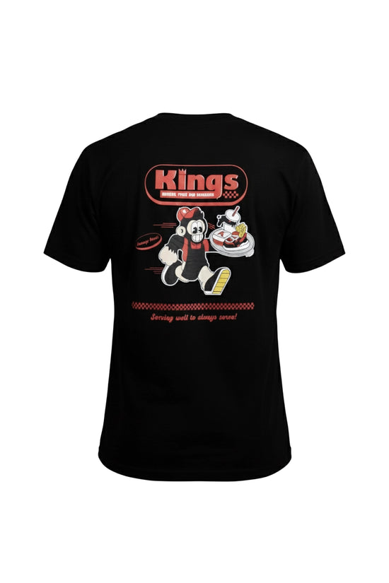 KINGS BURGER GRAPHIC TEE BLACK