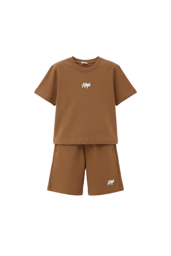 KINGS KIDS SET BROWN (TEE + SHORTS)