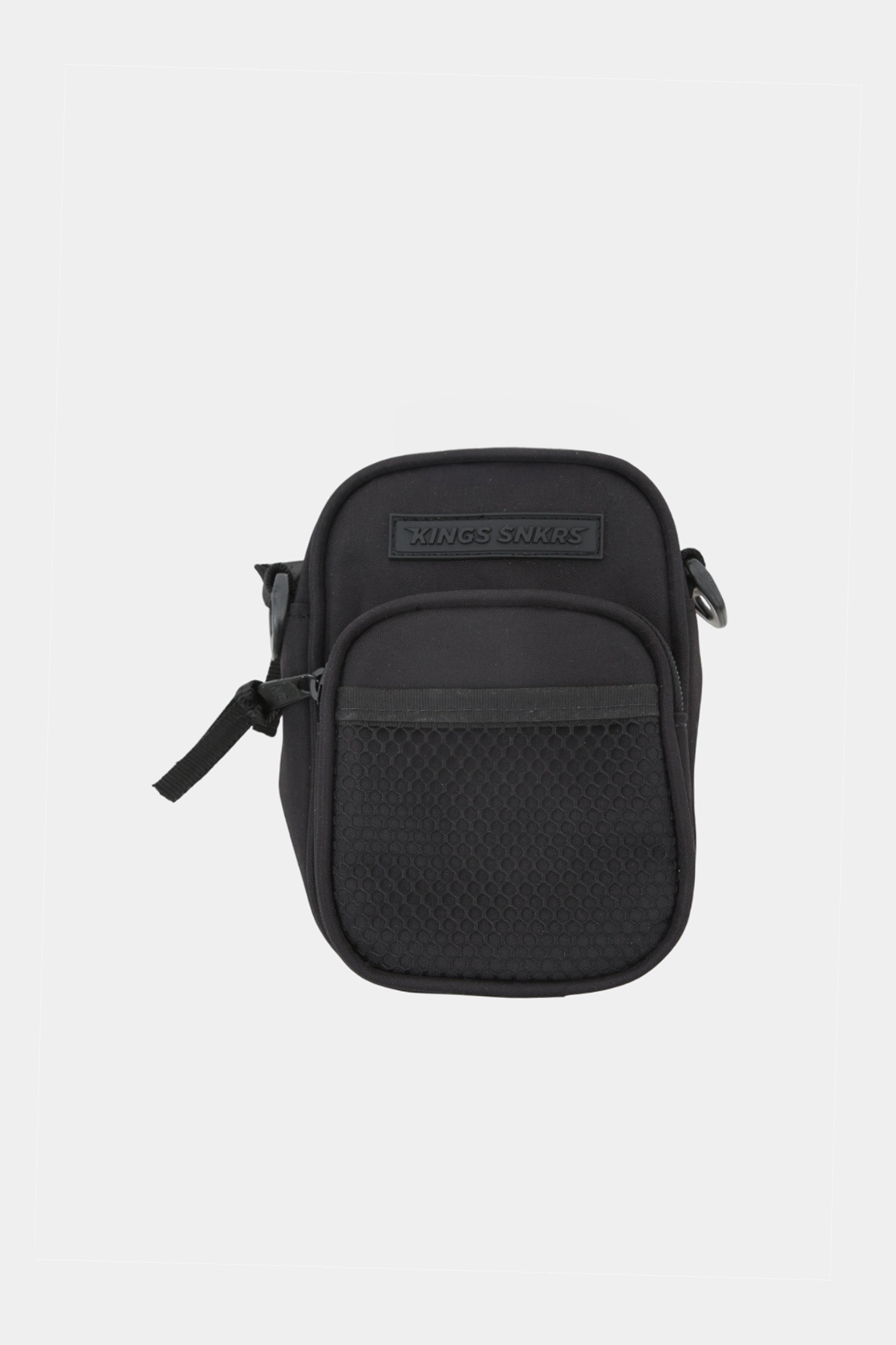 KINGS SNKRS MESH POCKET SHOULDER BAG GREY