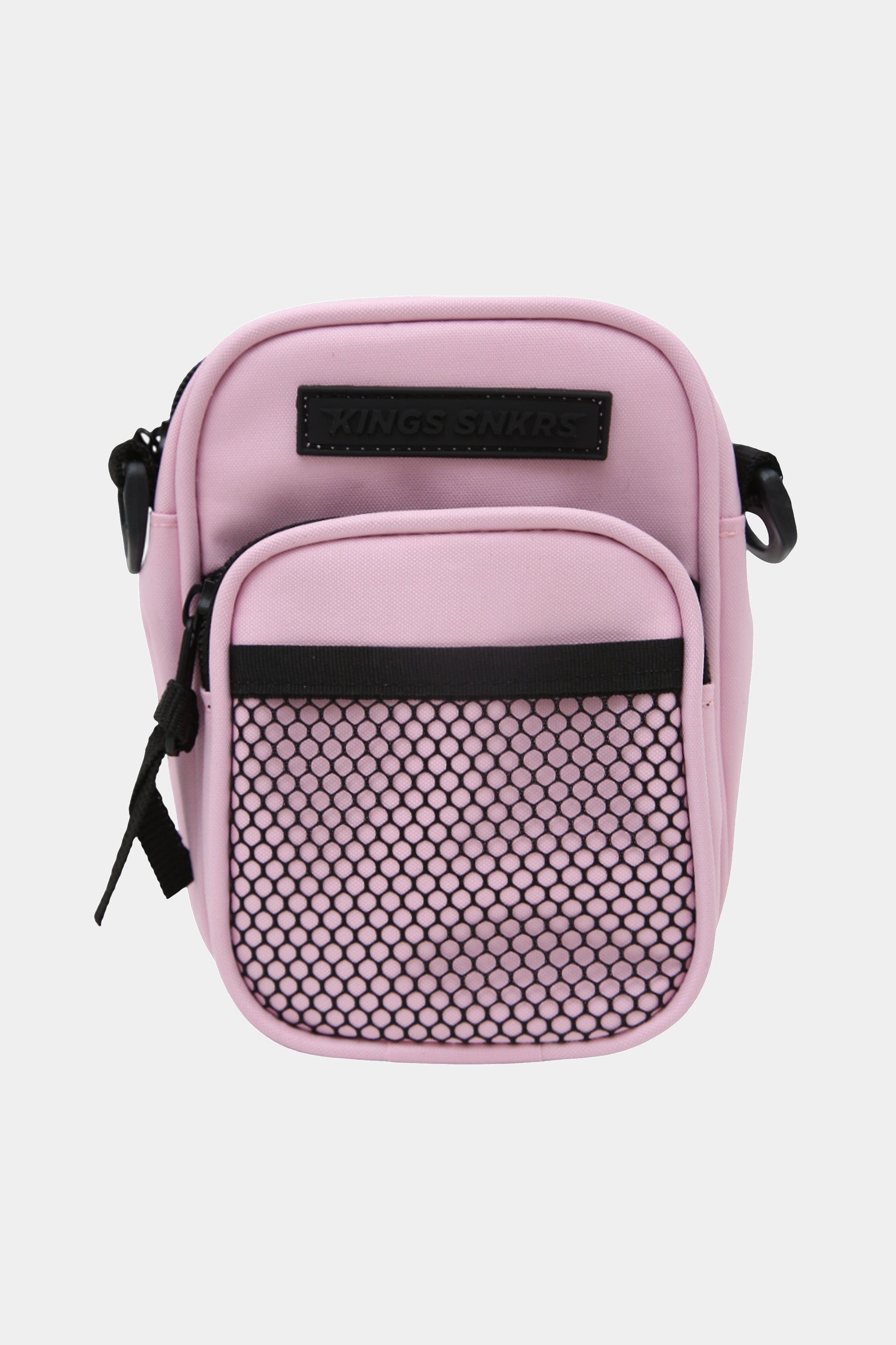 KINGS SNKRS MESH POCKET SHOULDER BAG PINK